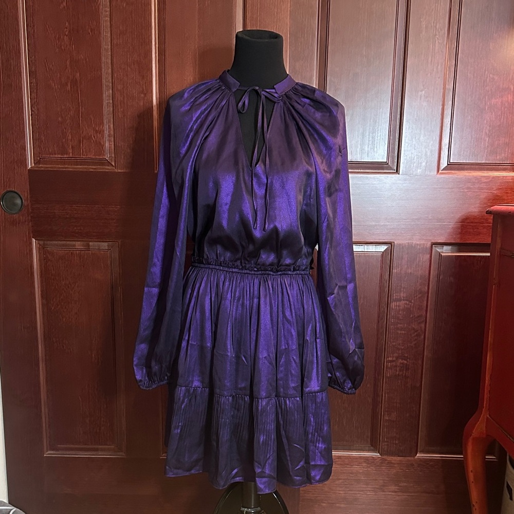 Stunning Iridescent Purple Mini Dress